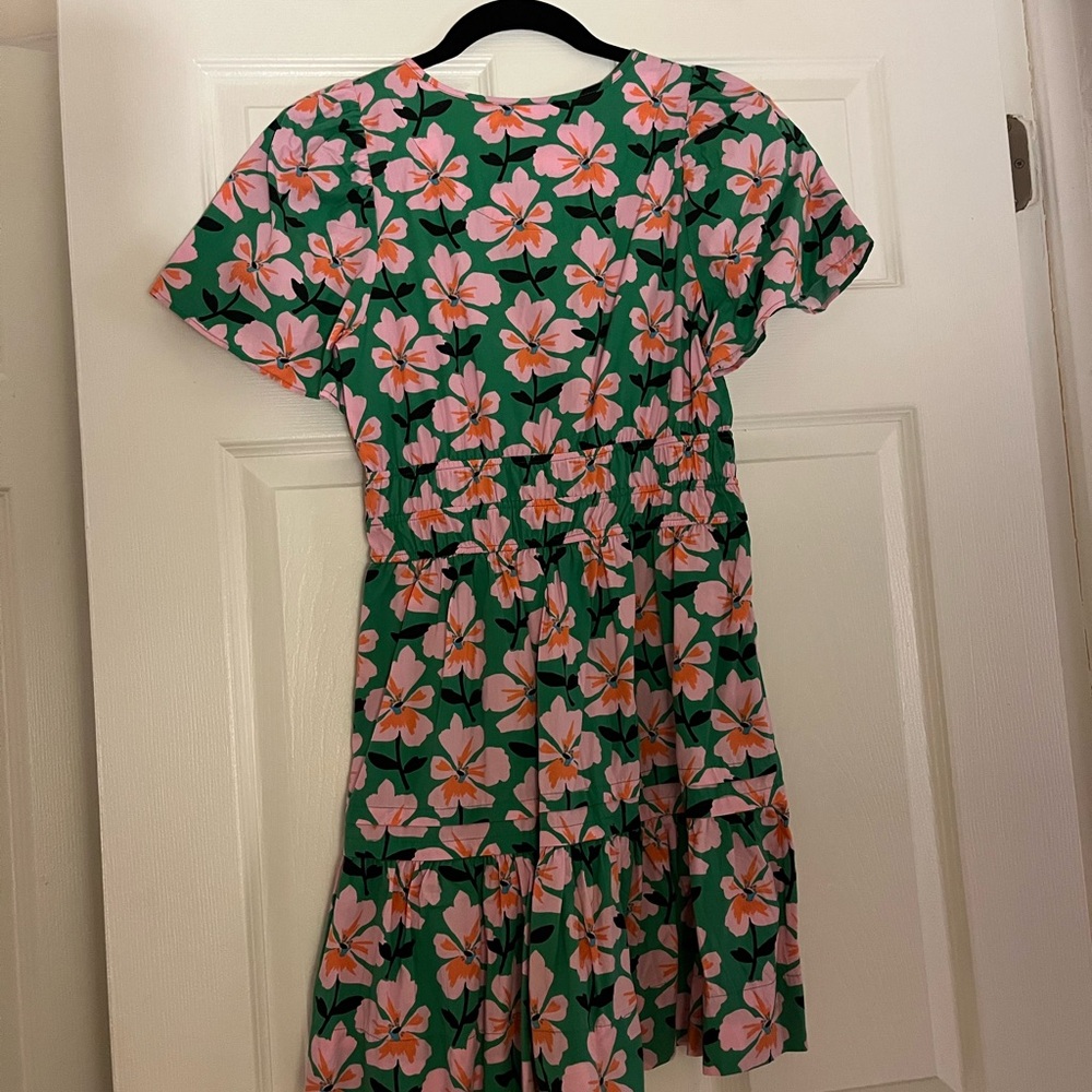 Anthropologie Somerset Green and Pink Floral Mini Dress - Picture 2 of 2